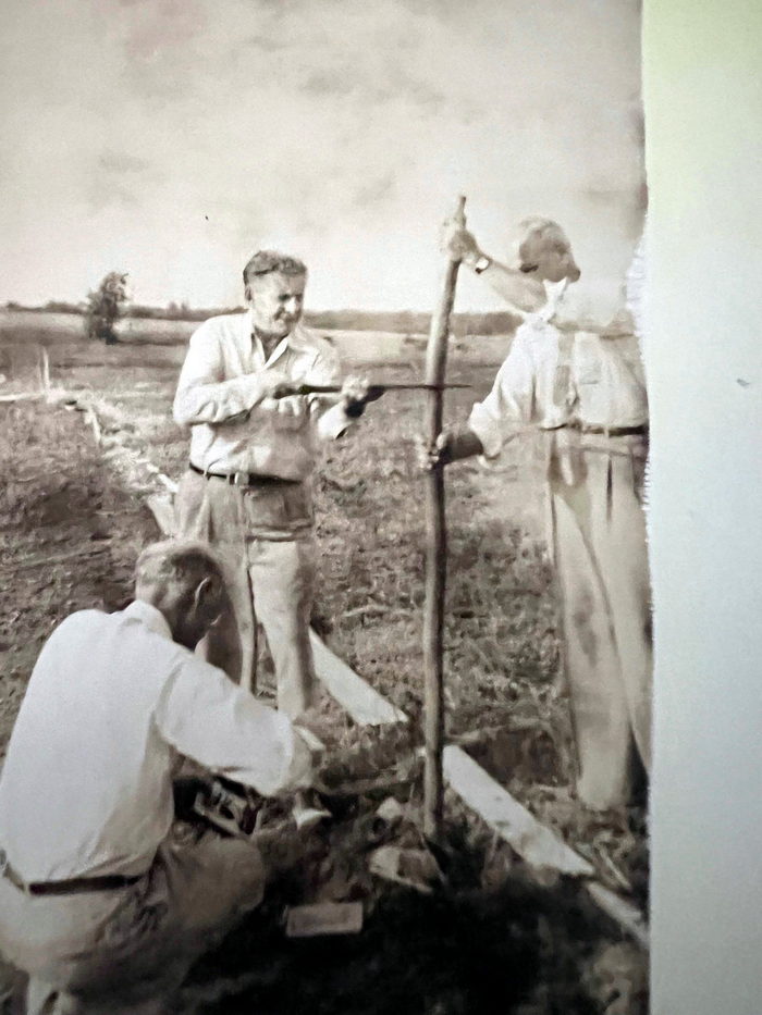 Coldwater Drive-In Theatre - Coldwater Drive-In Sawing A Post Al Johnson 1949  (newer photo)